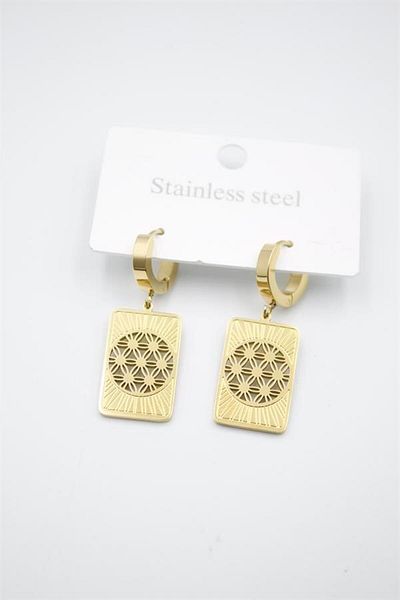 Rasanet Flower of life earrings - gold