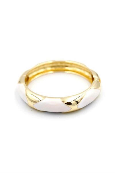 Rasanet Enameled Bracelet - White