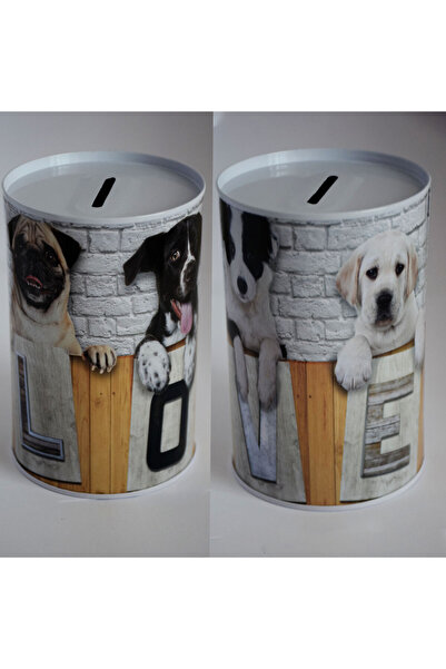 PUFO Happy Dogs metal decorative piggy bank, 12 x 8 cm