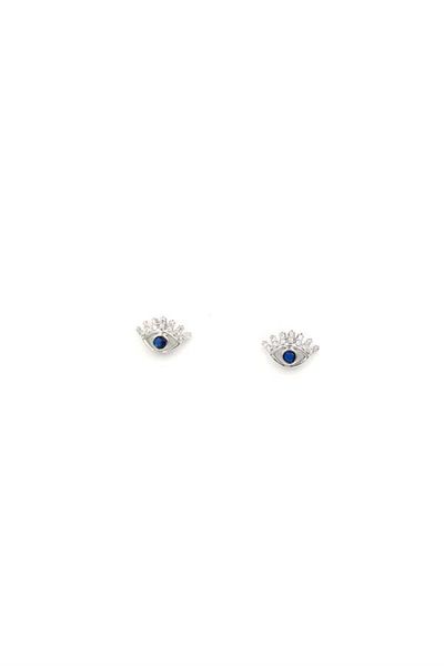 Rasanet Silver Needle Eye Earrings - Silver