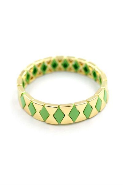 Rasanet Elastic porcelain bracelet - green