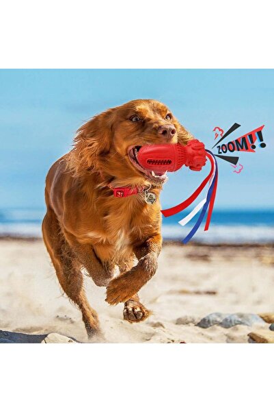 MASBRILL jucărie de mestecat pentru câini, roșie, cauciuc, 15,2 x 7,2 cm