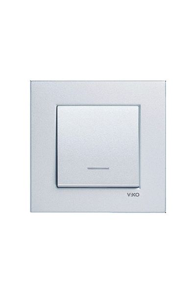 Viko by Panasonic Intrerupator cu LED Novella Silver fara rama
