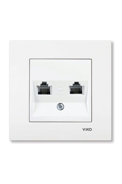 Viko by Panasonic Double Phone Socket Viko Karre White