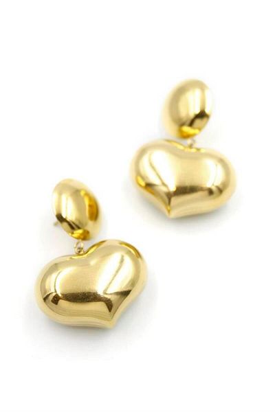 Rasanet Heart Earrings - Gold