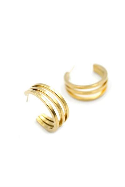 Rasanet 3-Piece Hoop Earrings - Gold