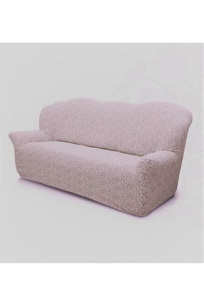Lenjerii Deosebite Multi-elastic jacquard 2-seater sofa cover, Dusty Beige