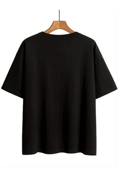 Touz Moda Q Heart Design Unisex Oversize T-Shirt