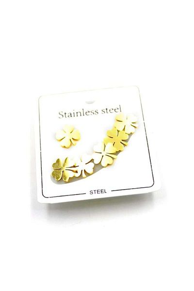Rasanet Multiple steel earrings - gold