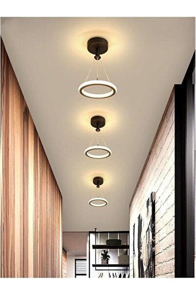 Genel Markalar LUMİERE DECOR Space Modern Siyah Ledli Çift Taraflı Avize Koridor ve Mutfak İçin EC-2021