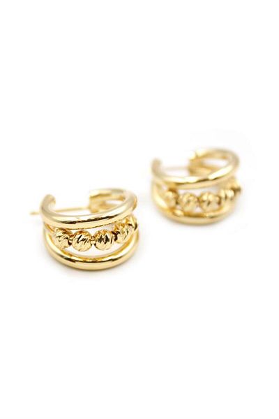 Rasanet Dorica Hoop Earrings - Gold