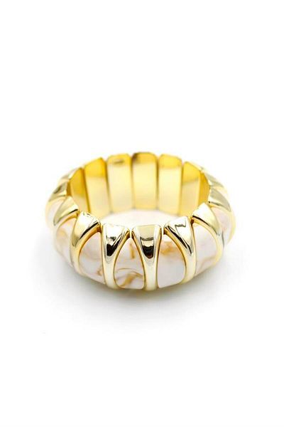 Rasanet Elastic Stone Bracelet - Cream