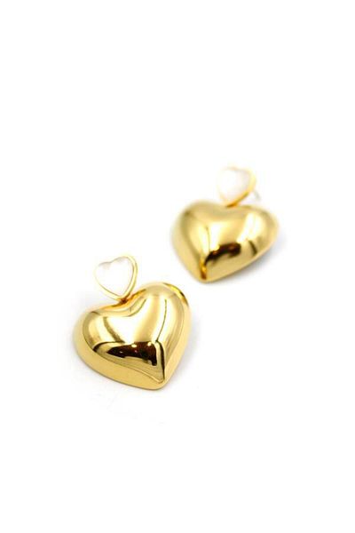 Rasanet Heart Earrings - Gold