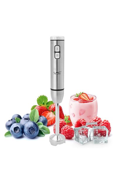 LAC LAICHY Hand Blender 1000W，2 Speed，Stainless Steel Blade，StepLess Speed Control，L-1202，Sliver