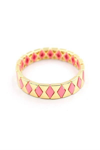 Rasanet Elastic Porcelain Bracelet - Pink