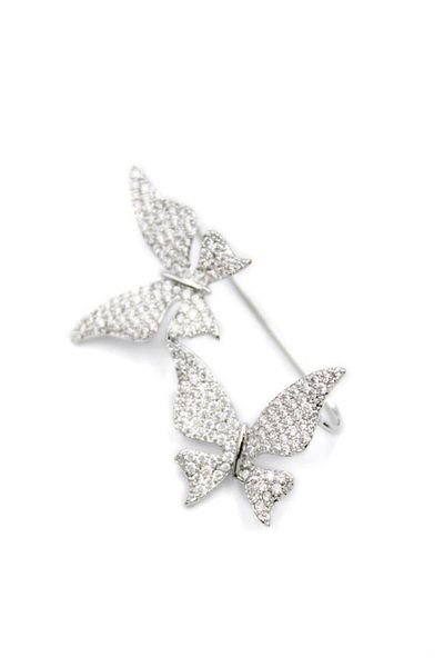 Rasanet Double Butterfly Cartilage Earrings - Silver