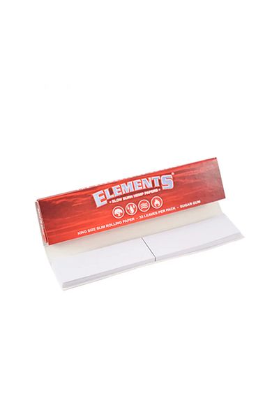 ELEMENTS Papers Set 33 Foite si 34 Filtre Elements Red Connoisseur King Size Slim 110 x 44 mm, din canepa