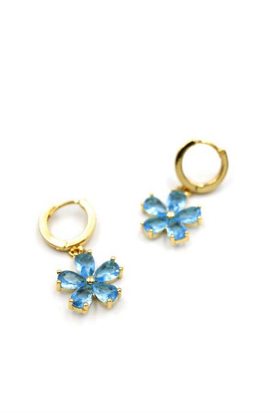Rasanet Flower Earrings - Blue