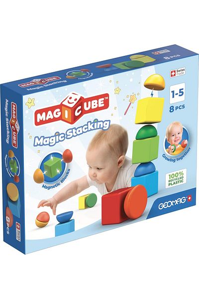 GEOMAG Magicube Blocks Stacking Magnetic Building Toys 8pcs