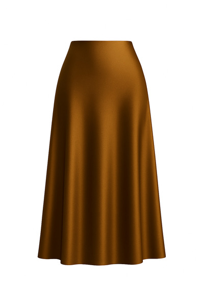 S'amore Clothing Saten Maxi Boy Kloş Etek