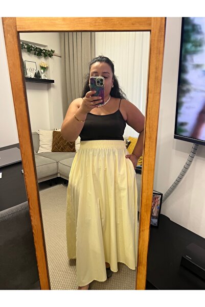 Butik Butter Yellow Beli Lastikli Etek