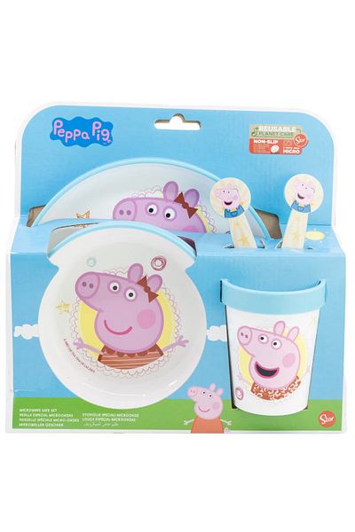 Peppa Pig 5-piece dinnerware set, non-slip, BPA-free, microwave safe, Core, Peppa Pig