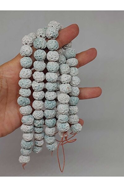 Yasamtohumu Mărgele ceramice mat pigmentate albastre 10-12 mm/25 cm (54168)