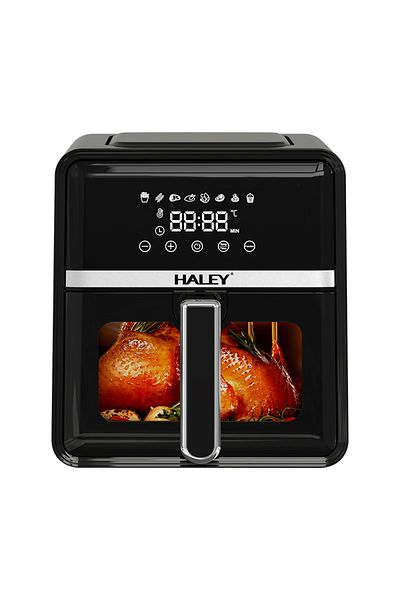 HALEY Friteuză cu aer cald de 7 l, 2000 w – gătit la 360°, ecran tactil holografic, sticlă de vizualizare la 180°