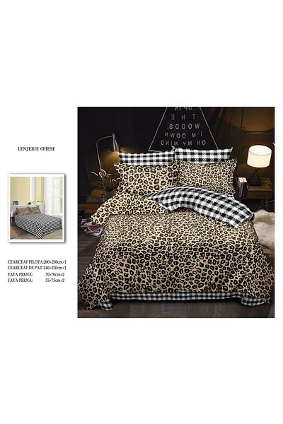 CHIRASO FINET Cotton Bed Linen, Classic Sheet 240x250cm, Duvet Cover 200x230cm, 4 Pillowcases