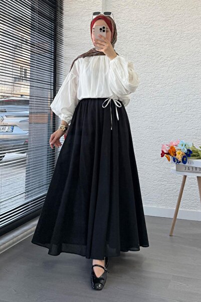 MELEK ARAZ Fusta Premium Voile Crush - Negru