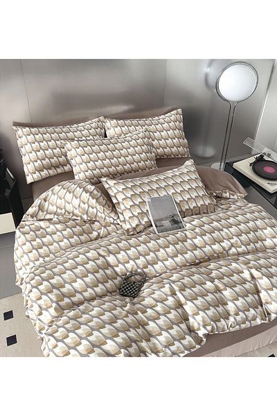 CHIRASO FINET Cotton Bed Linen, Classic Sheet 240x250cm, Duvet Cover 200x230cm, 4 Pillowcases