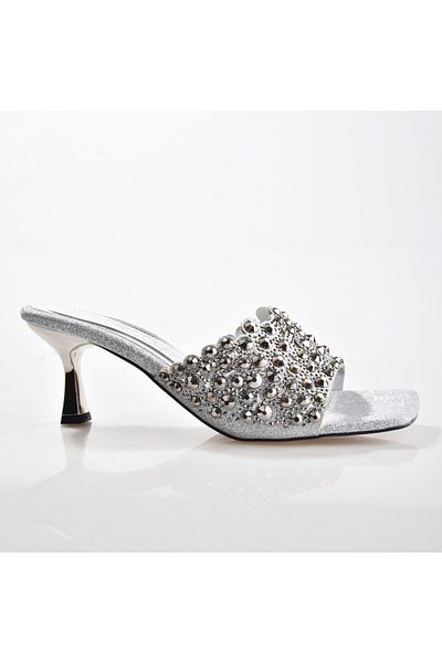 ERDAL KOÇYİĞİT AYAKKABI Ek Pretty 752 Women's Stone Heeled Slippers
