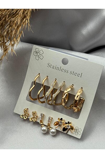 miyle Çelik Set Küpe // KÜPE-3821