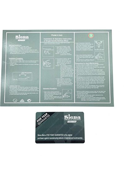 Siena Basin Faucet chrome plated complete set with popup drain, flexible mixer pipe and accessories (Serie