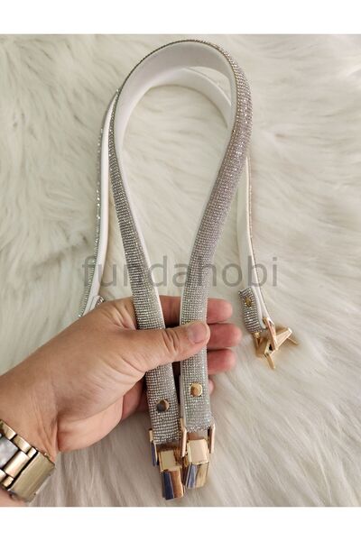 fundahobi Stoned Evening Dress Strap -White