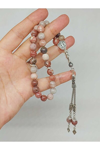 Yasamtohumu Mărgele de rugăciune din piatră de jasp 33 bucăți 8 mm (24005)