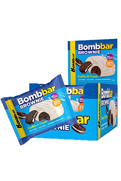 BOMBBAR Brownie, 50g, Cookies & Cream, Pack of 10