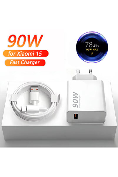 Choice شاحن الاتحاد الأوروبي وشاحن سريع 1.5 متر 90 واط لهاتف Xiaomi 15 14 13 ...