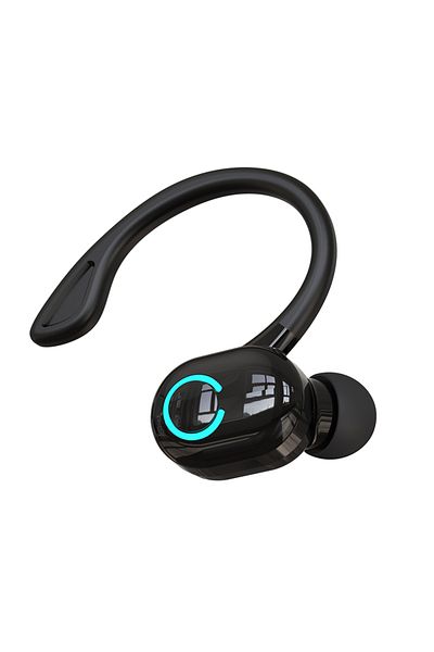 Choice Black Bluetooth 5.2 Business Wireless Headphone Ear-Hook Mini HIFI Bass Noise Cancelling Earphone Wi