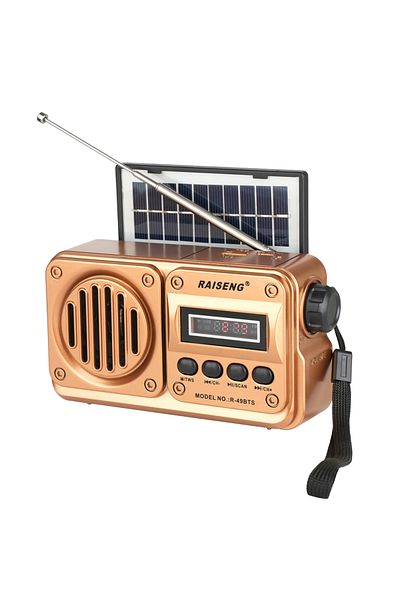 Choice golden 49BTS Wireless Bluetooth speaker MP3 playback FM radio Solar charging emergency radio full ba