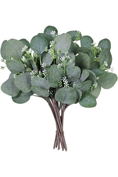 Choice 10pcs Color1 Artificial Plants Eucalyptu Leaves Stem Eucalipto Branch Festival Wreath Floral Bouquet