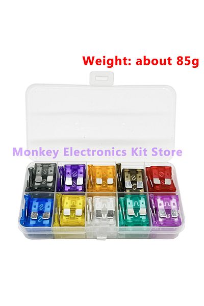 Choice 1 Kit(100PCS) 100Pcs Medium car Auto Fuse Kit 15A 20A 25A 30A 35A 10 Types Car Fuse Assortment with