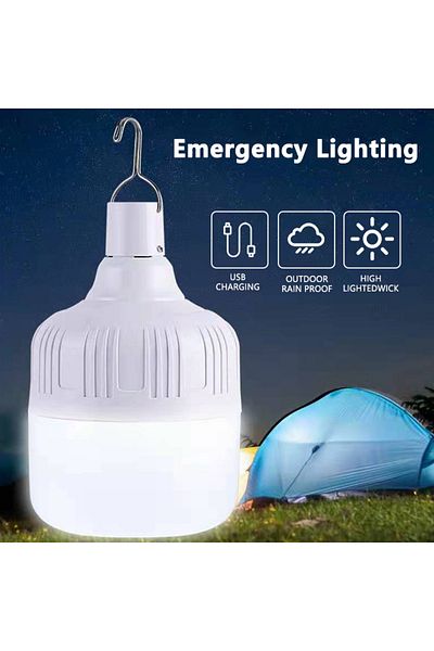 Choice مصباح طوارئ أبيض A محمول قابل لإعادة الشحن عبر USB LED للتخييم، مصباح إضاءة فائق السطوع للتخييم في الهواء الطلق