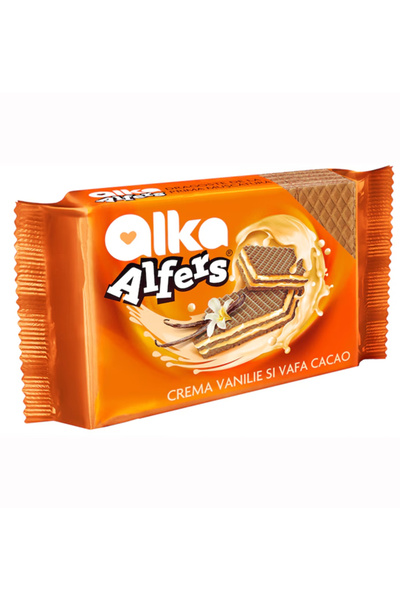 alka Napolitane Crema Vanilie si foaie Cacao 3 x 170G, ALFERS
