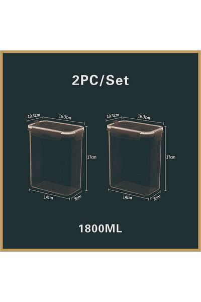 Choice 1-tier 2PC set Black Food Storage Containers with Lids Stackable Treat Box Containers for Kitchen Pa