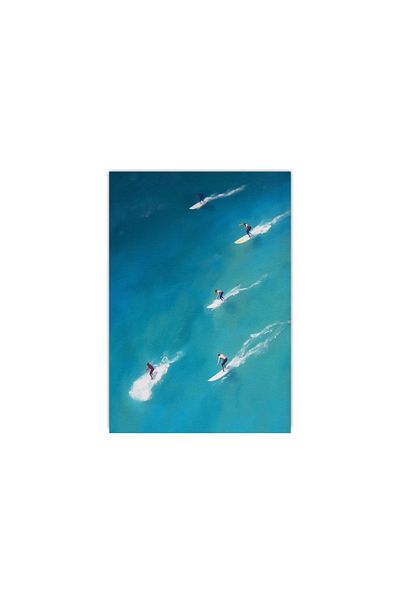 Choice 40x60cm MD05437 1PC Frameless Summer Tiny People Swimming in Ocean Posters Print Canvas Painting Mod