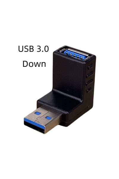 Choice Down 3.0 fengyidz 90 Degree Left and Right Angle USB 3.0 USB 2.0 A male to female Adapter Connector,