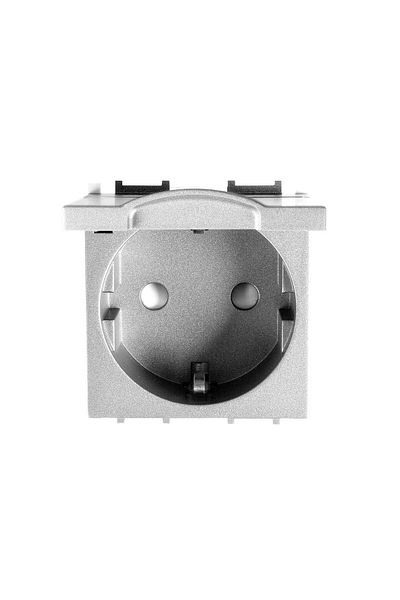 PANASONIC Schuko Socket with Cover - Metallic White