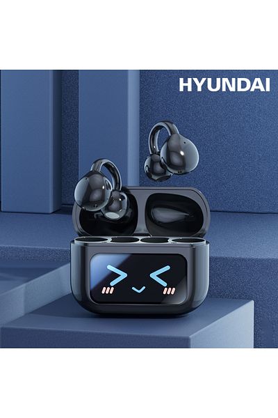 Hyundai M100 Black New M100 LED Screen Anti-loss Headphone AI Noise Reduction With HIFI Sound Blueto
