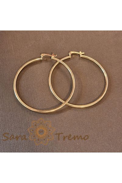 saratremo Large Hoop Earrings with Clasp 5 cm - Refinement and Superior Quality from Brazil